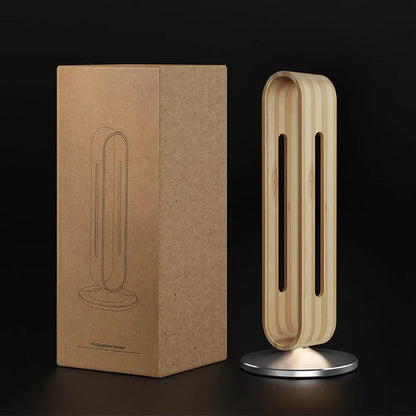Wooden Headphone Stand – Metal Accent Desk Holder