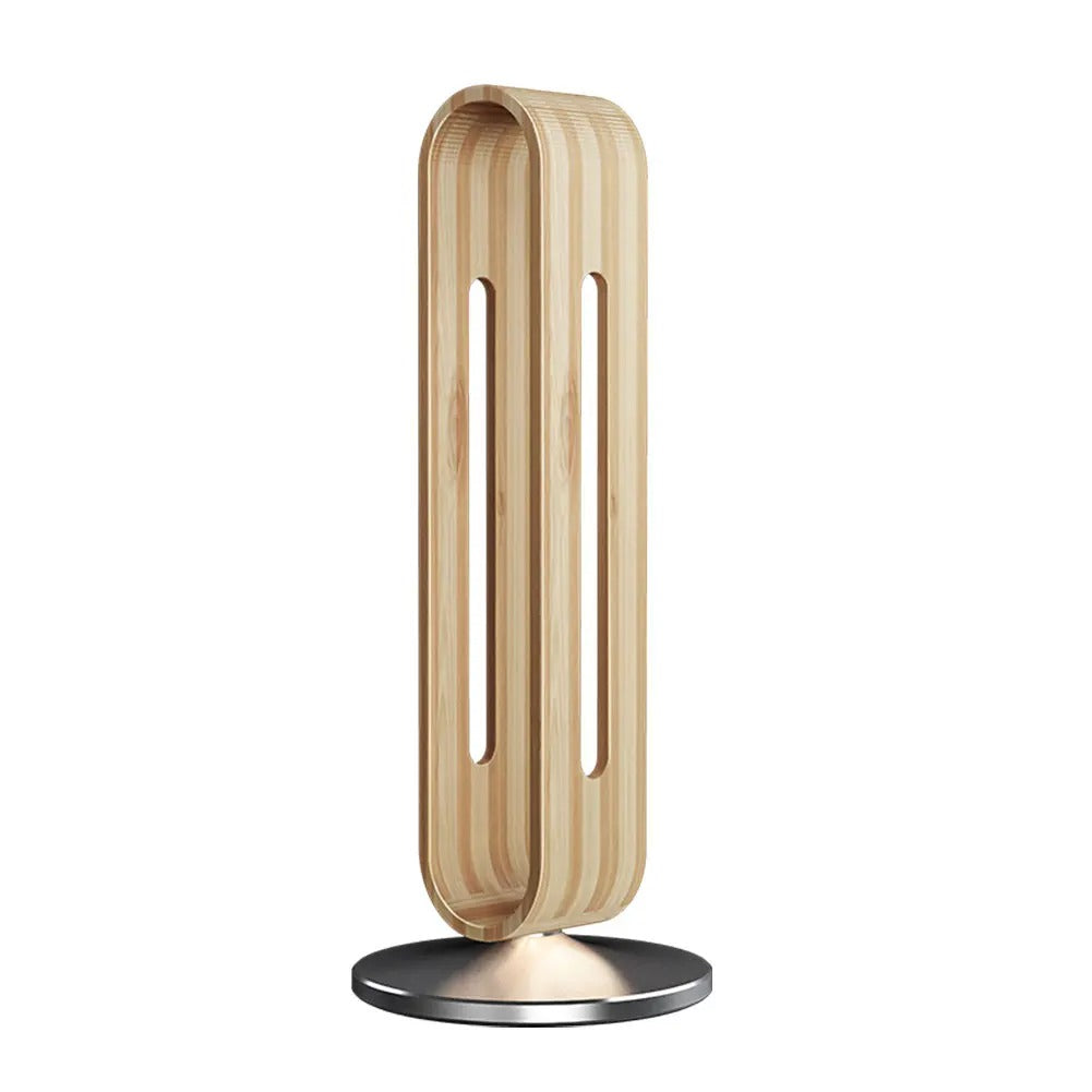 Wooden Headphone Stand – Metal Accent Desk Holder