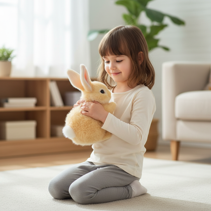 Interactive Plush Bunny Toy – Realistic Hopping Rabbit