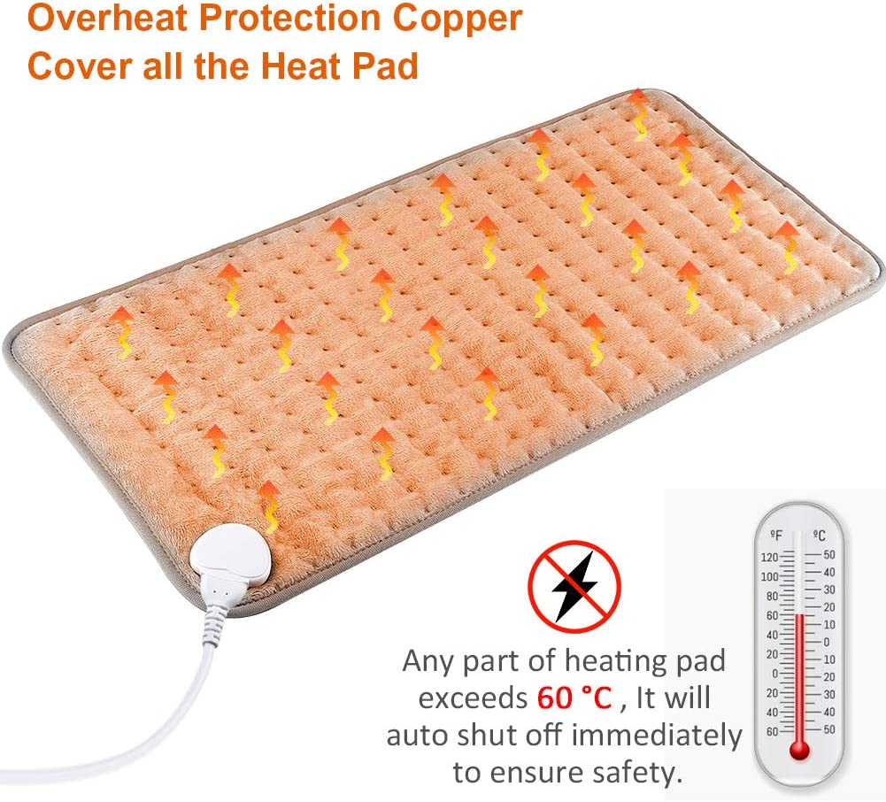 Flannel Electric Heating Pad - Keepwarming, Soft & Cozy Relief