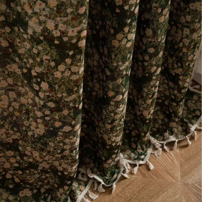 Vintage Floral Curtain French Style Window Drapes