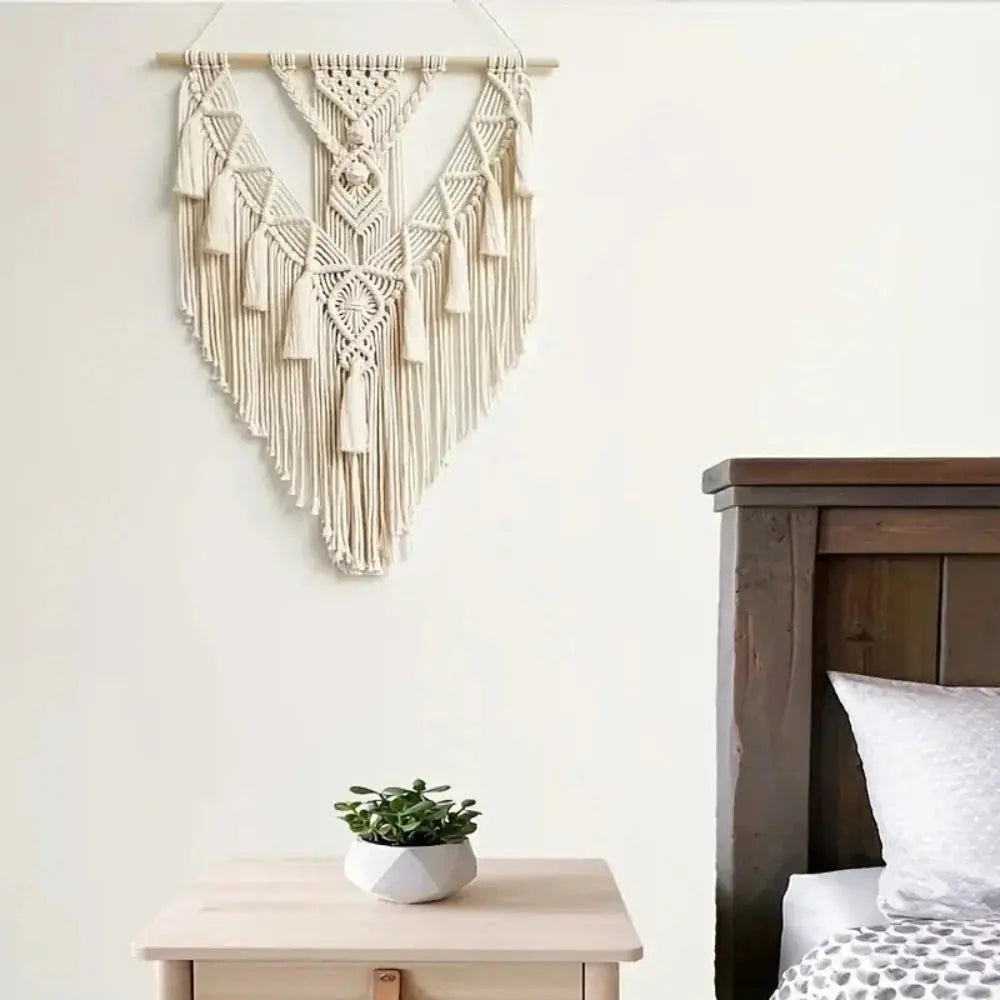 Boho Woven Geometric Wall Tapestry