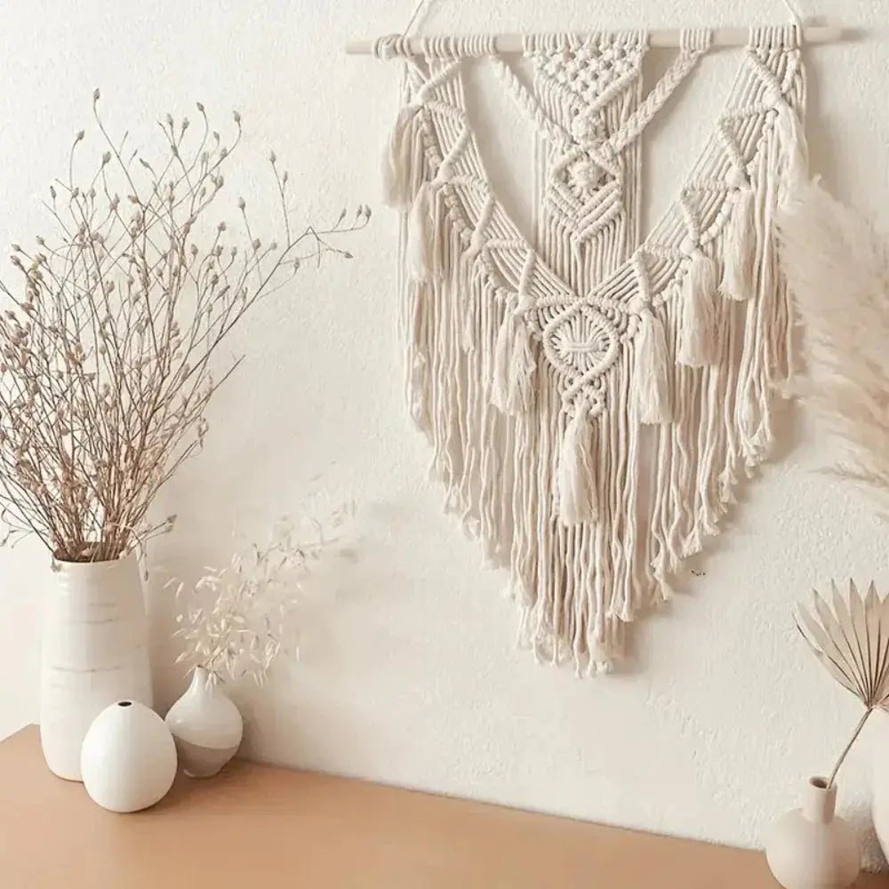 Boho Woven Geometric Wall Tapestry