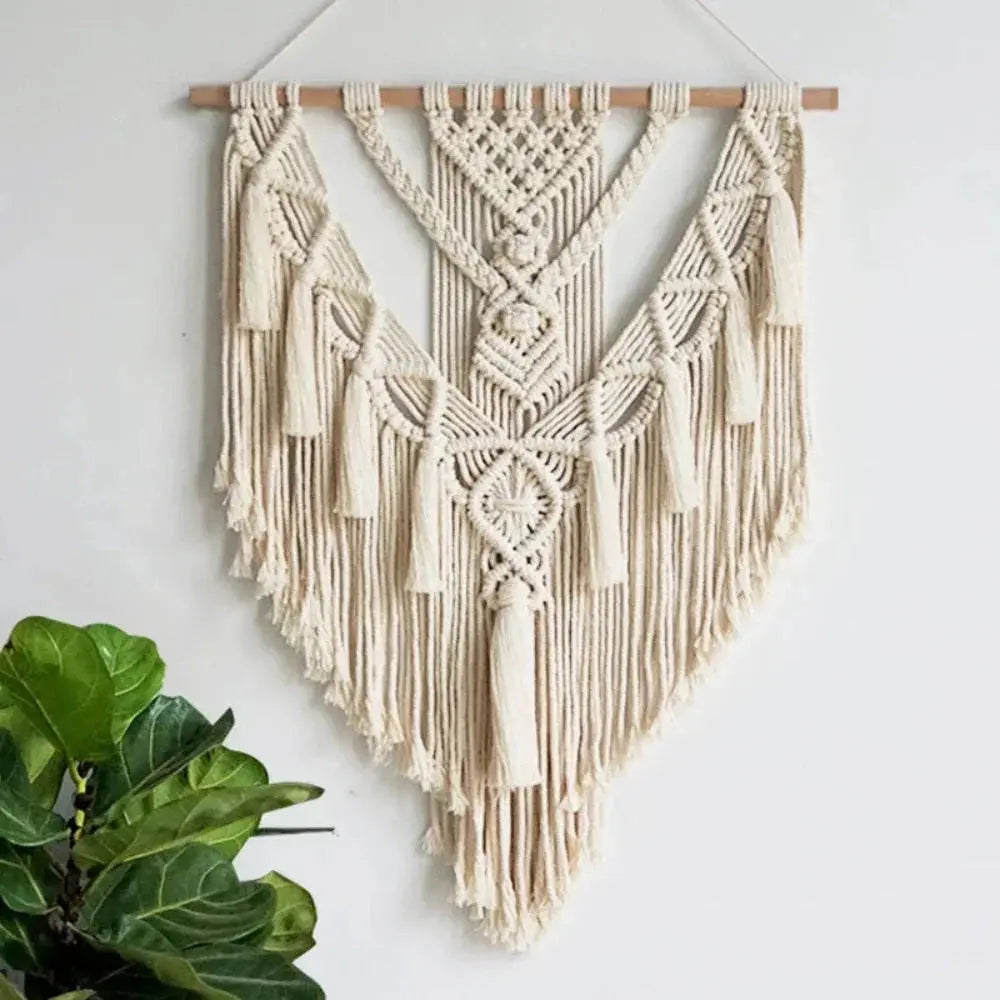 Boho Woven Geometric Wall Tapestry