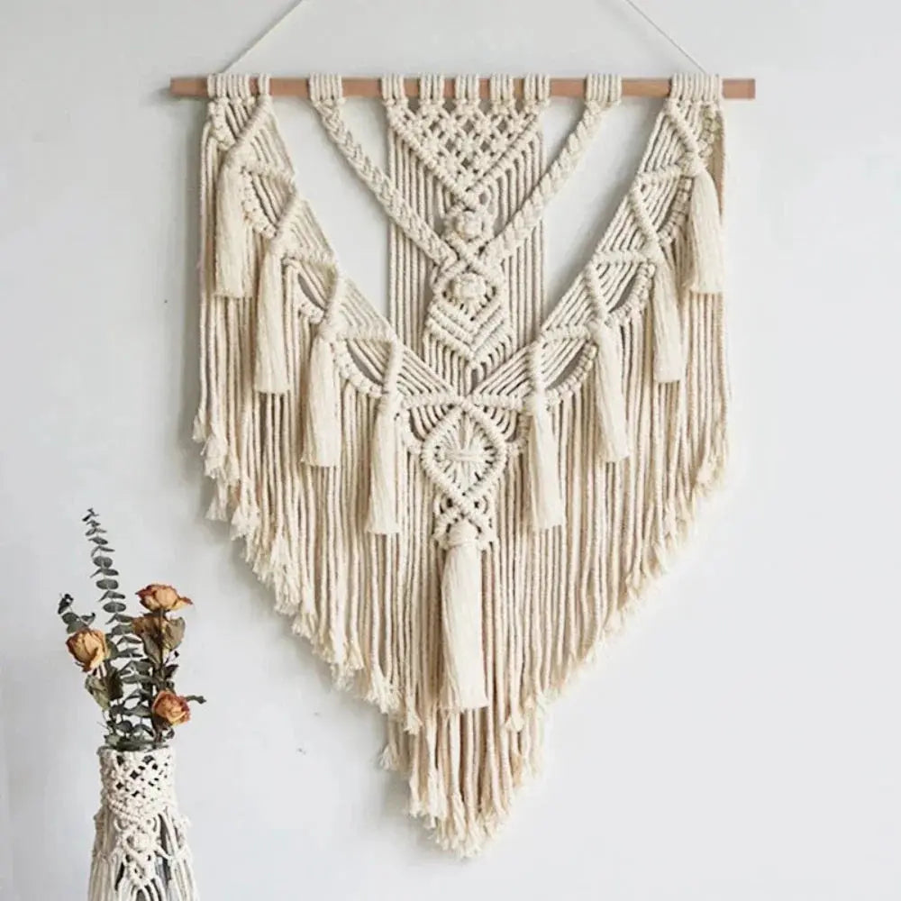 Boho Woven Geometric Wall Tapestry