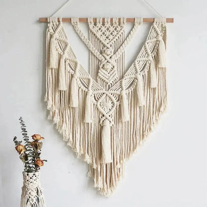 Boho Woven Geometric Wall Tapestry