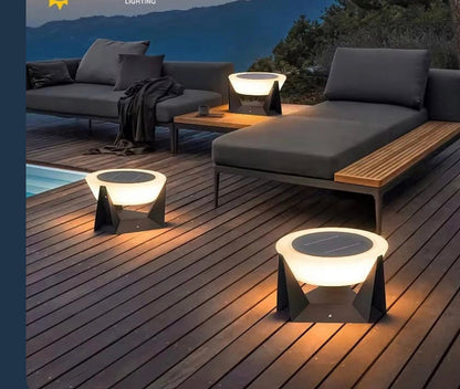 15-Inch Waterproof Solar Garden Floor Lantern with Dusk-to-Dawn Sensor – image 2