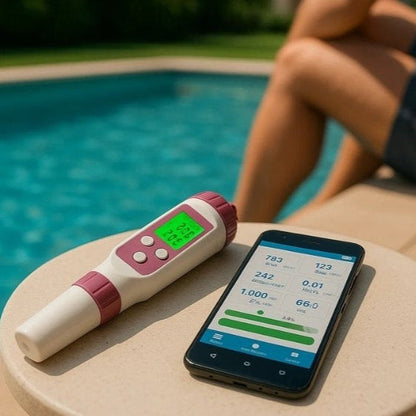 Digital Pool Water Tester for pH & Chlorine