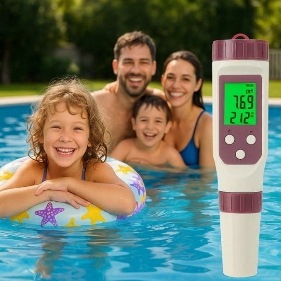 Digital Pool Water Tester for pH & Chlorine