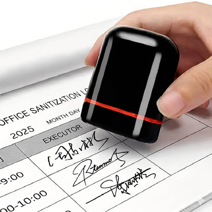 Personalized Signature Stamp with Custom Logo & Name