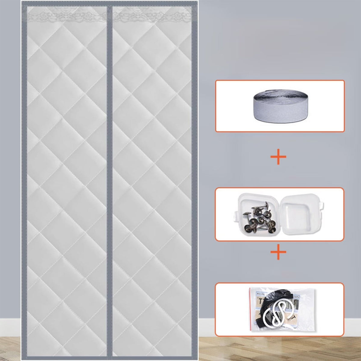 Waterproof Coldproof Magnetic Cotton Door Curtain