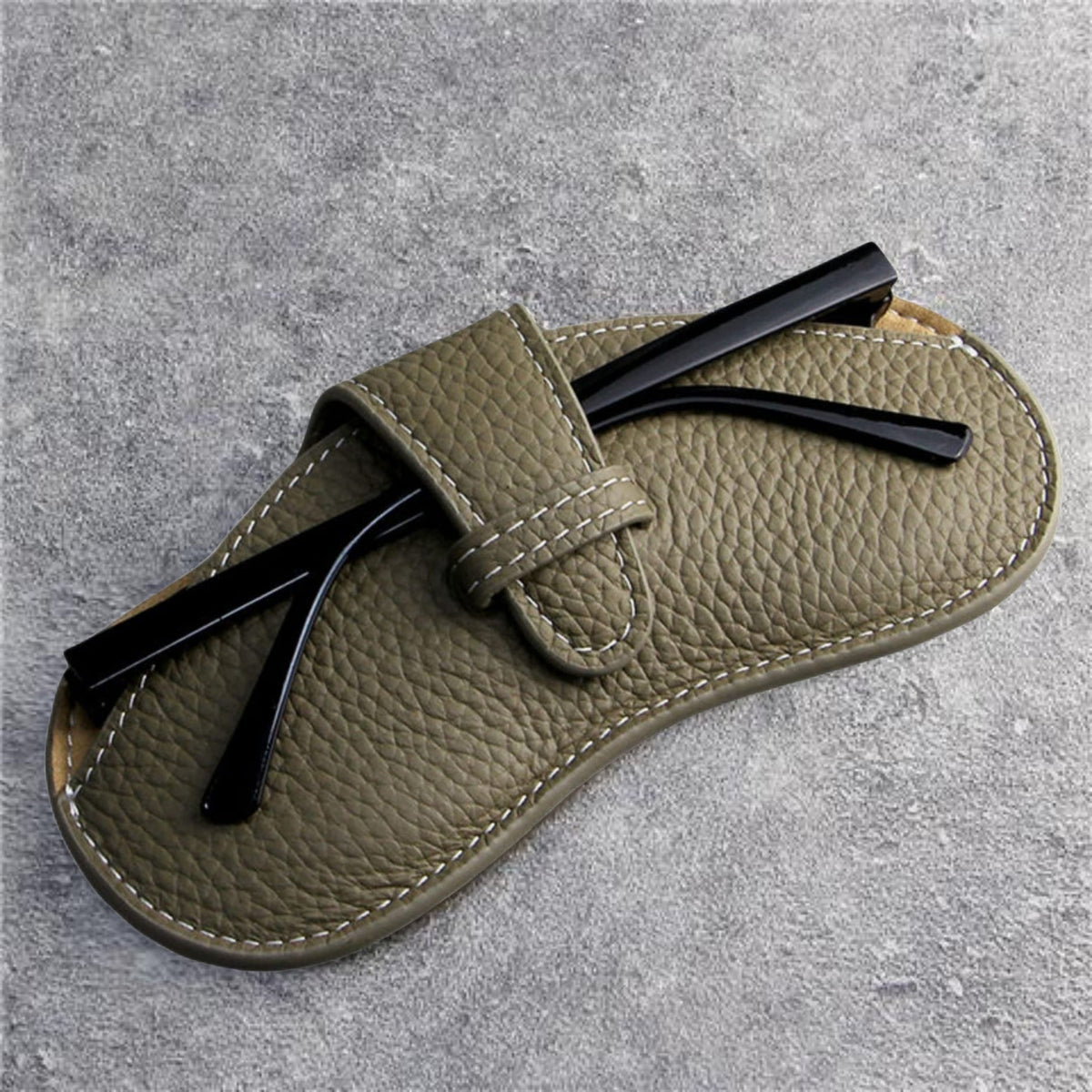 Slim Leather Glasses Case Portable Sleeve