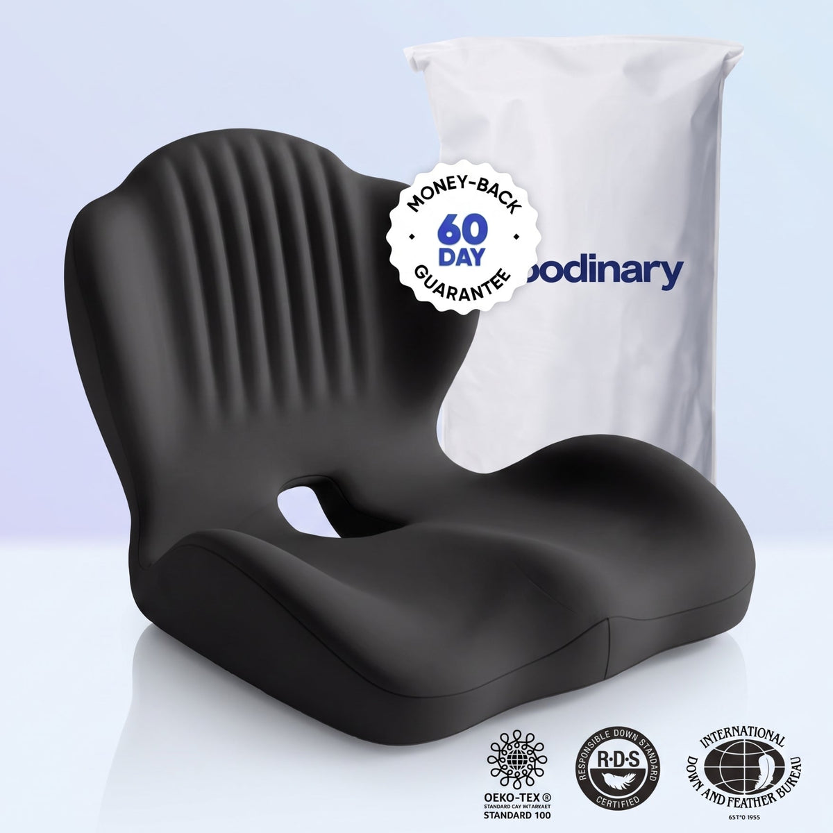 Memory Foam Seat Cushion Contoured Sitting Pad