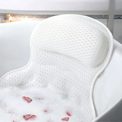 3D Mesh Suction Grip Bath Pillow