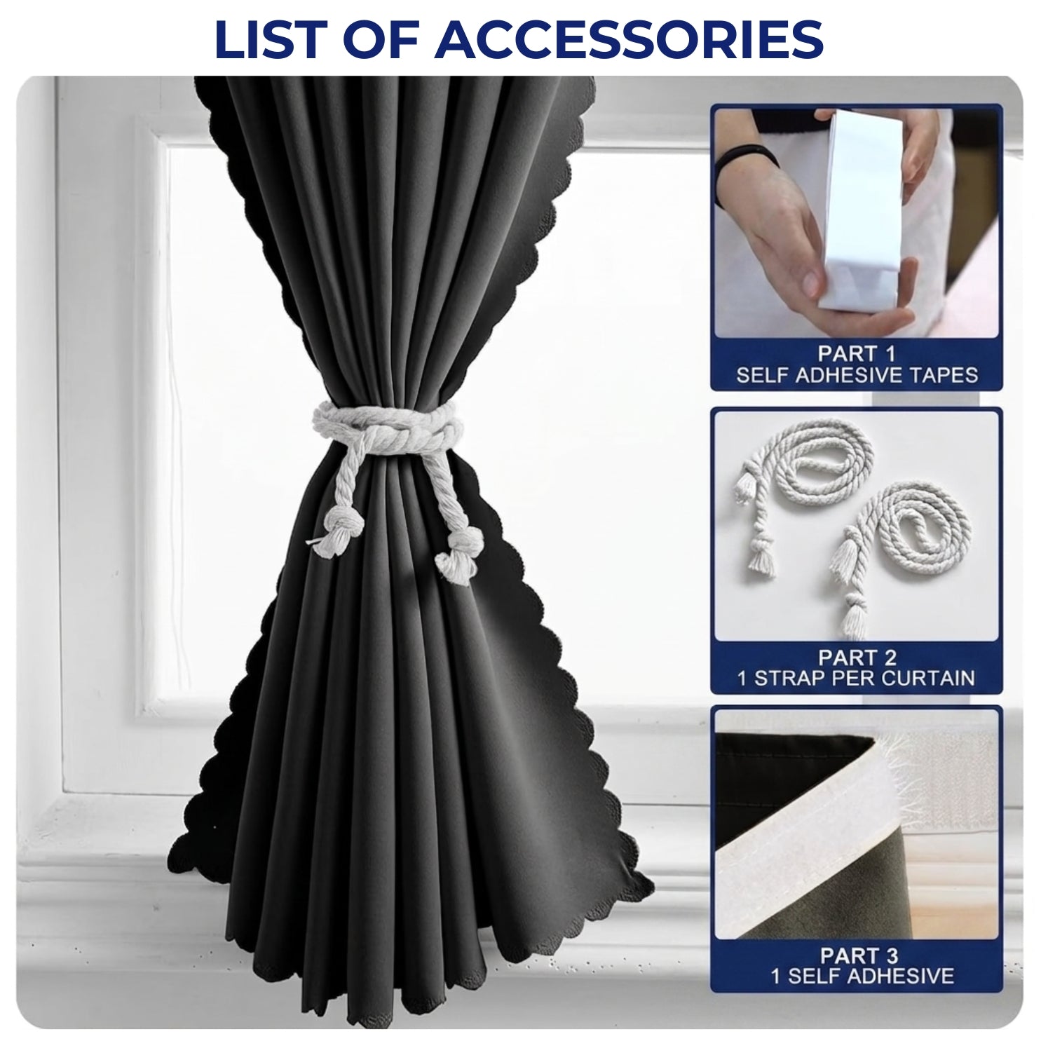 Portable Self-Adhesive Blackout Curtain – Cut-to-Size Window Cover