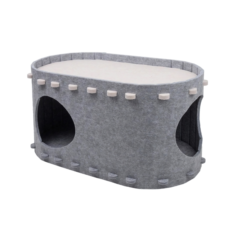 Felt Cat Bed - Cozy Nest & Play Hideout
