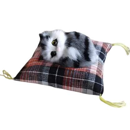 Realistic Sleeping Cat Plush Toy - Soft Home Decor