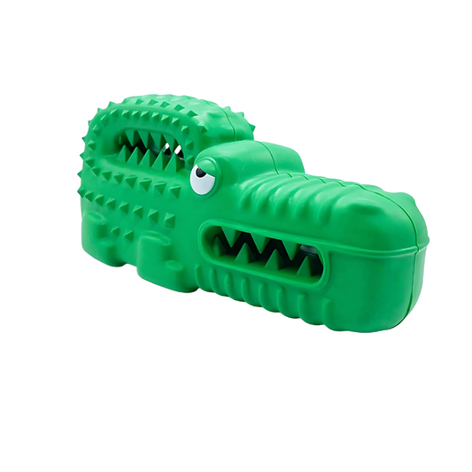 Slow Feeder Dog Toy - Squeaky Dental Chew Toy