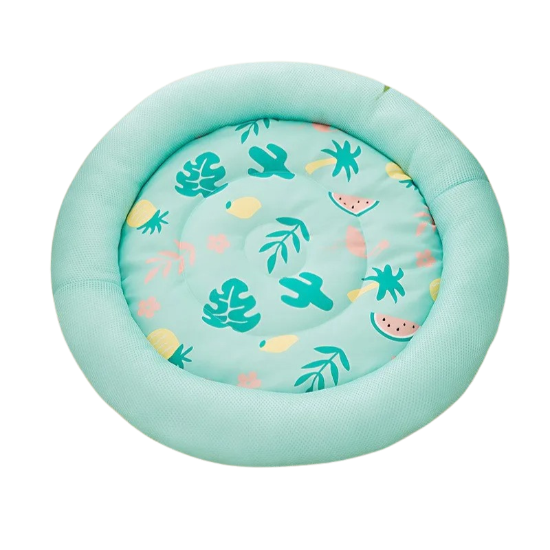 Floral Pet Bed - Soft Cooling Dog & Cat Cushion