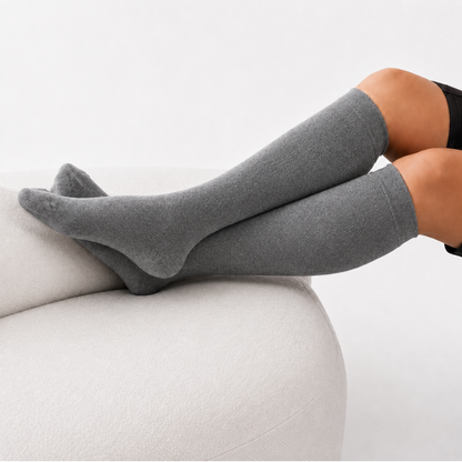 Wide-Calf Bamboo Blend Knee-High Compression Socks, 15–20 mmHg