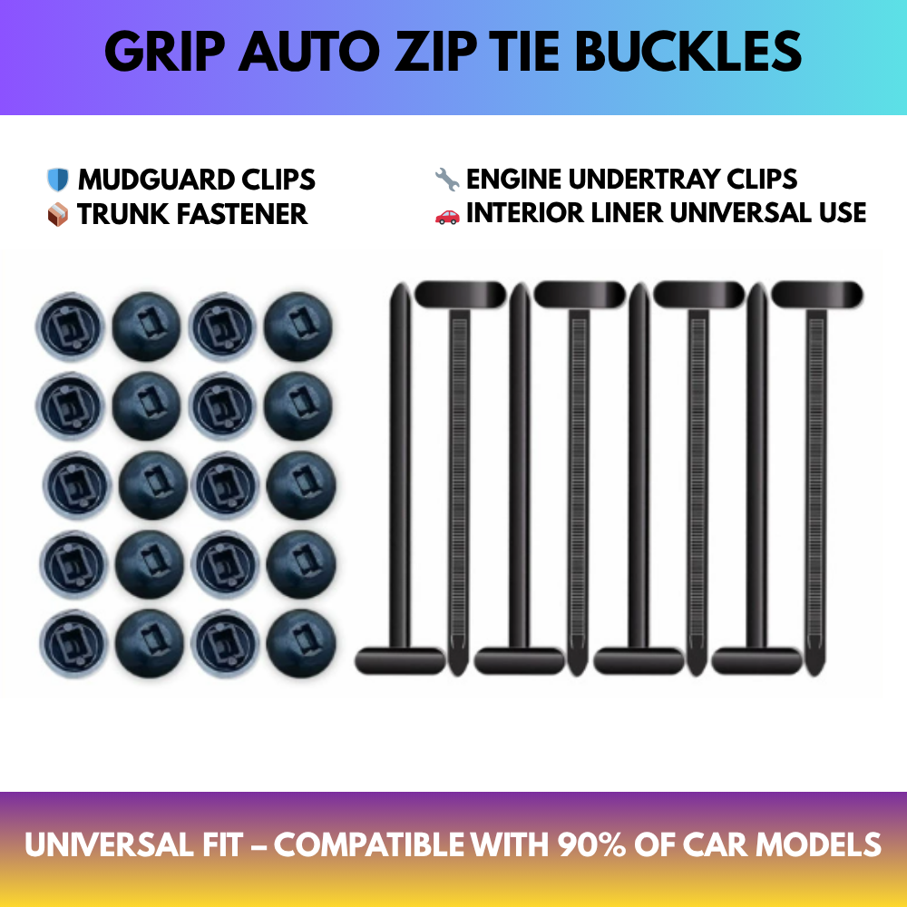 Grip Auto Zip Tie Buckles – Reusable Heavy Duty Fasteners