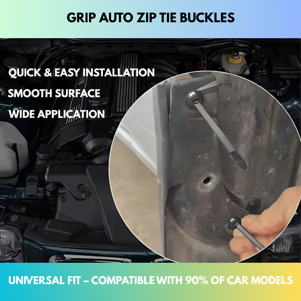 Grip Auto Zip Tie Buckles – Reusable Heavy Duty Fasteners