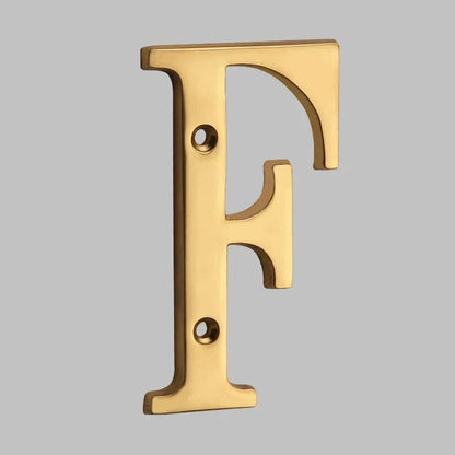 Polished Brass House Numbers