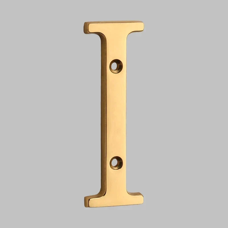 Polished Brass House Numbers