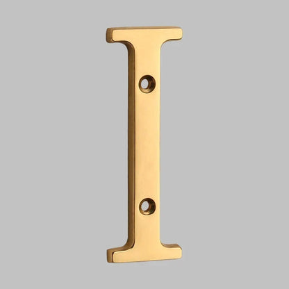 Polished Brass House Numbers