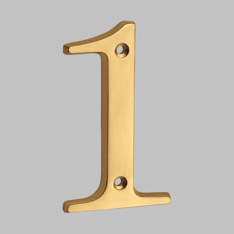 Polished Brass House Numbers