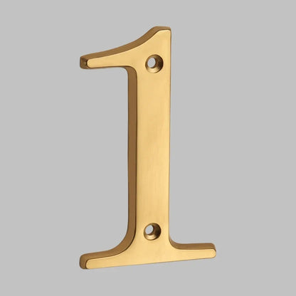 Polished Brass House Numbers