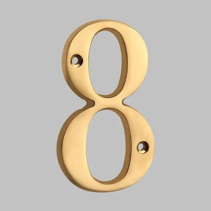 Polished Brass House Numbers