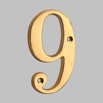 Polished Brass House Numbers