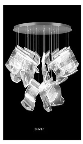 Contemporary Acrylic Panel LED Chandelier
