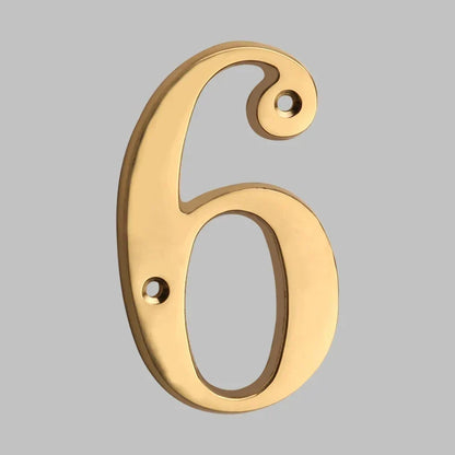 Polished Brass House Numbers