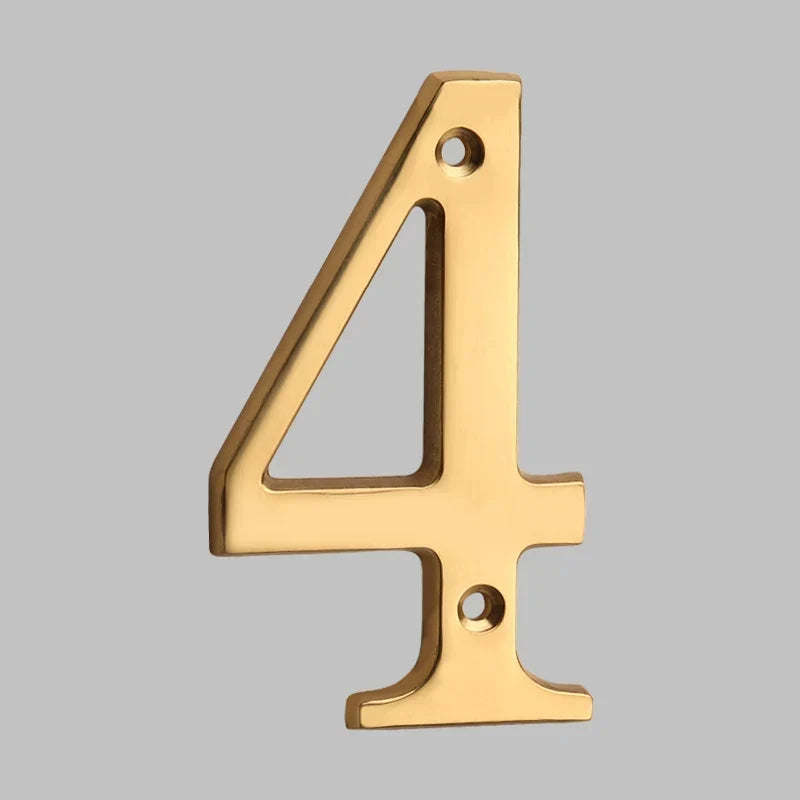Polished Brass House Numbers