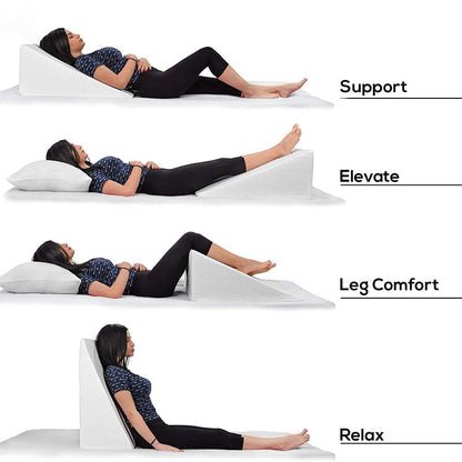 Wedge Pillow for Back & Leg Support – Pain Relief