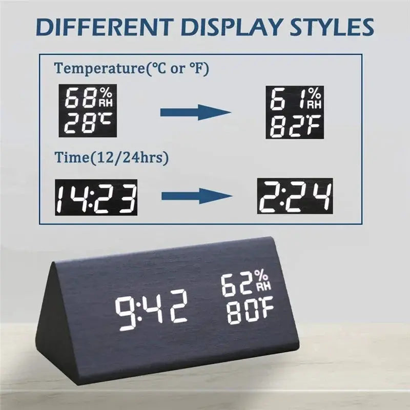 Wooden LED Clock