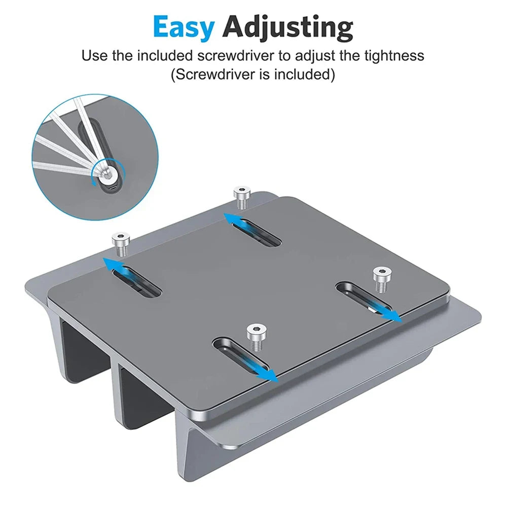 Adjustable Vertical Laptop Stand – Aluminium Desk Holder