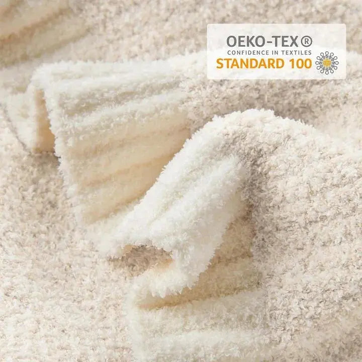 Reversible Knit Throw Blanket Super Soft Plush