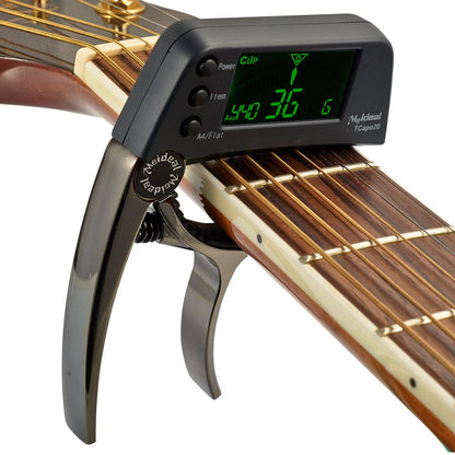 2-in-1 Guitar Tuner and Capo with LCD Display