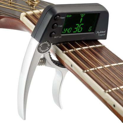 2-in-1 Guitar Tuner and Capo with LCD Display