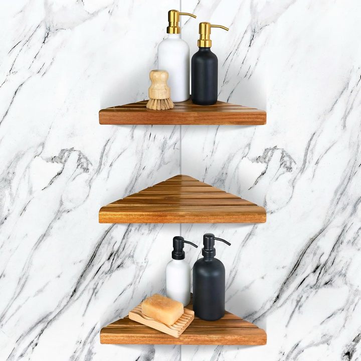 Acacia Corner Shelf