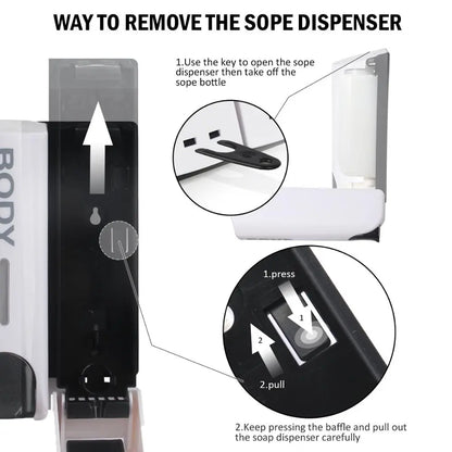 Wall Mounted Shower Soap Dispenser Bathroom