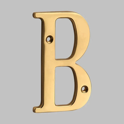 Polished Brass House Numbers