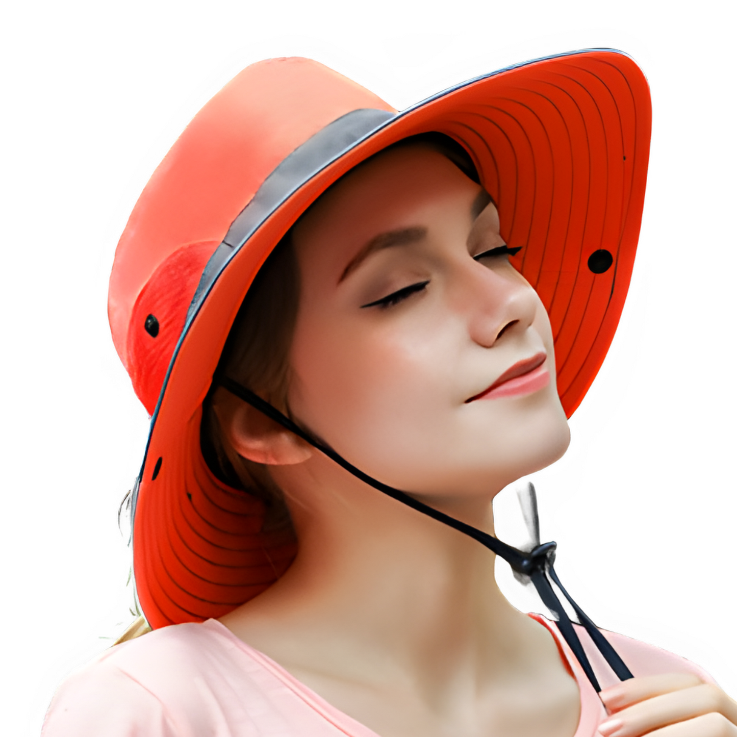 Wide Brim Sun Hat with Ponytail Hole – UV Protection