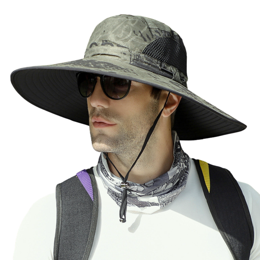 Extra Wide Brim Sun Hat for Big Heads – UV Protection