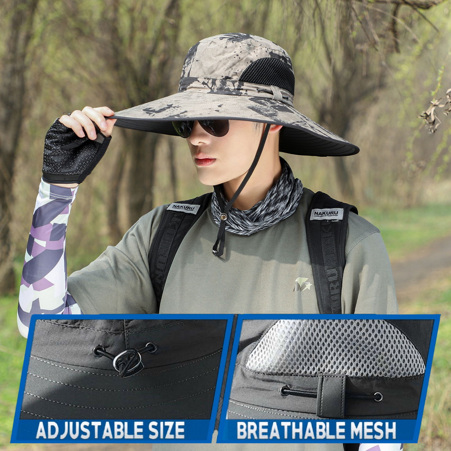 Extra Wide Brim Sun Hat for Big Heads – UV Protection