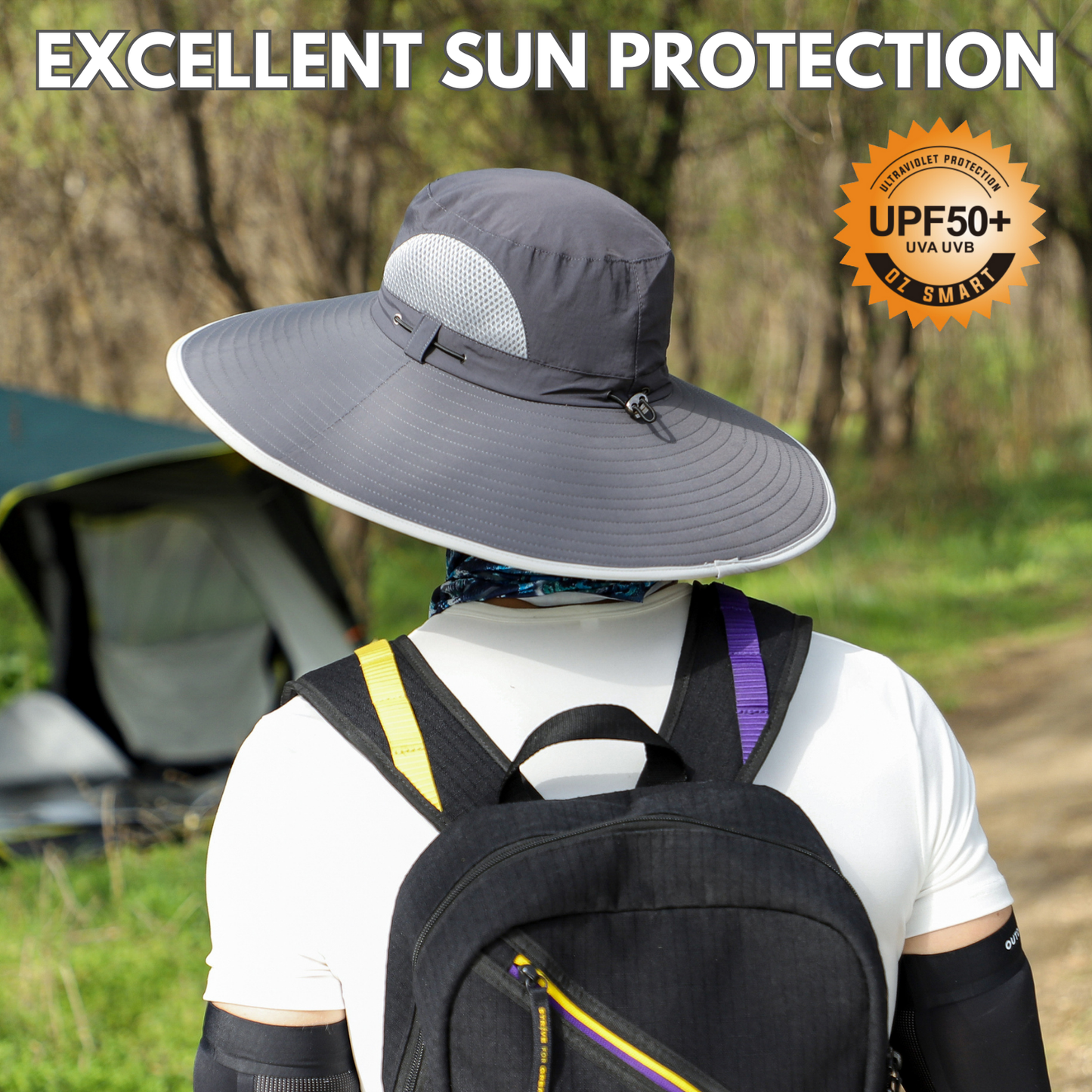 Extra Wide Brim Sun Hat for Big Heads – UV Protection