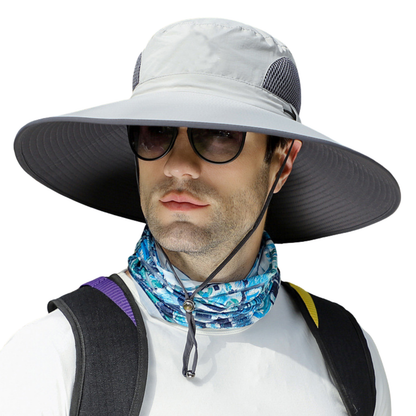 Extra Wide Brim Sun Hat for Big Heads – UV Protection